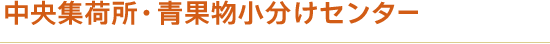 中央集荷所・青果物小分けセンター