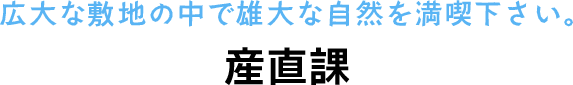 広大な敷地の中で雄大な自然を満喫下さい。 産直課